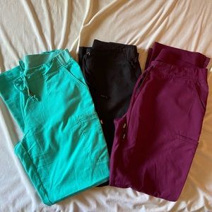 Lot of 3 greys anatomy scrub pants medium